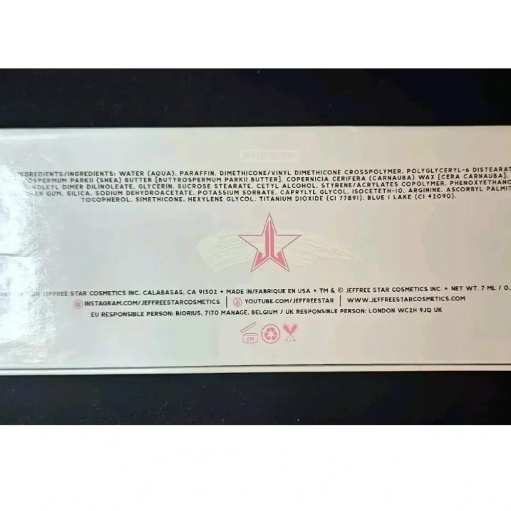 Jeffree Star Cosmetics Approved Mascara in Powder White 7ml NIB